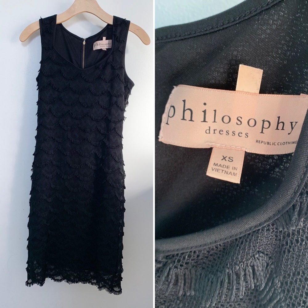 Philosophy Black Flapper-Style Dress - XS